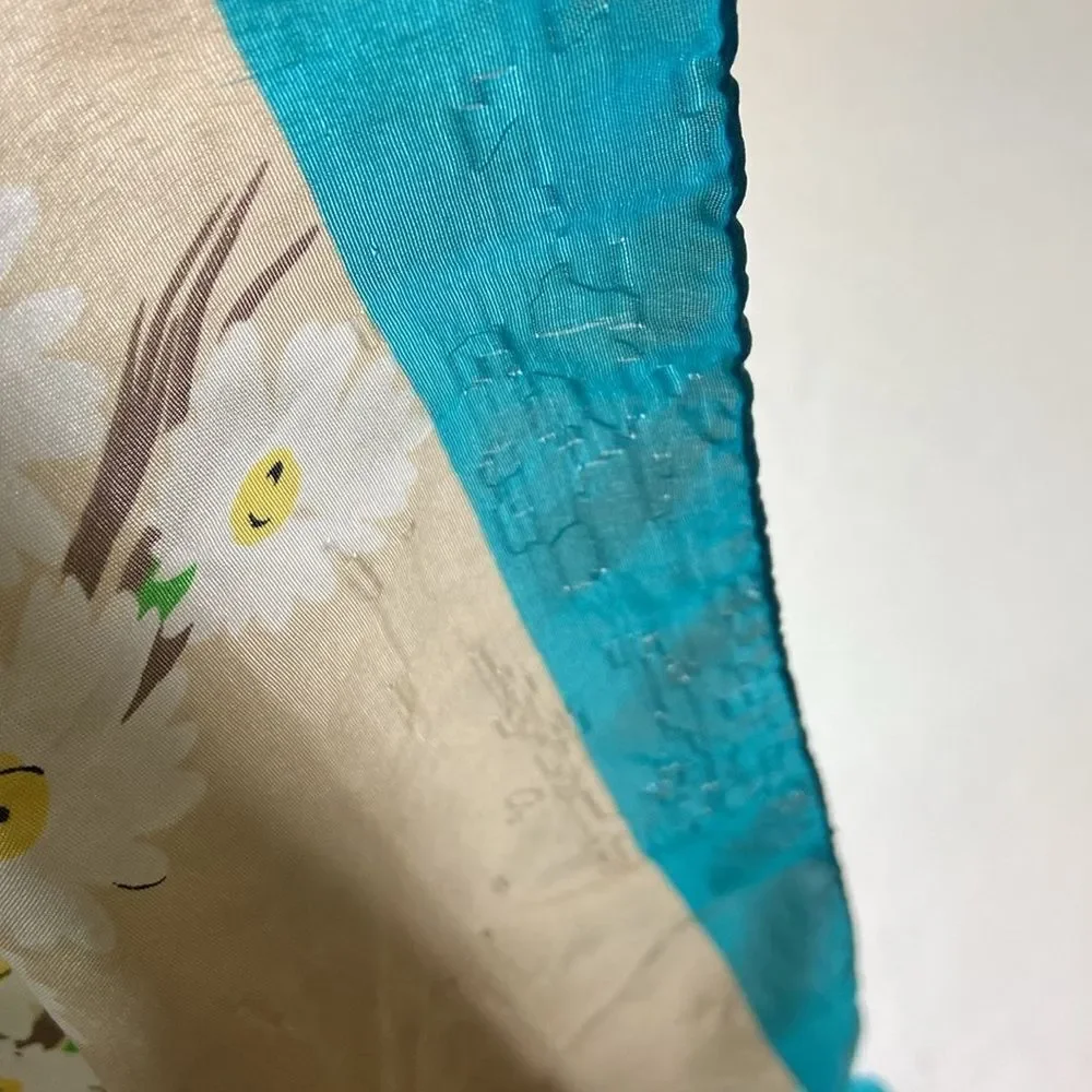 4/$30 Vintage Scarf Floral No Label Size 30”x31”
